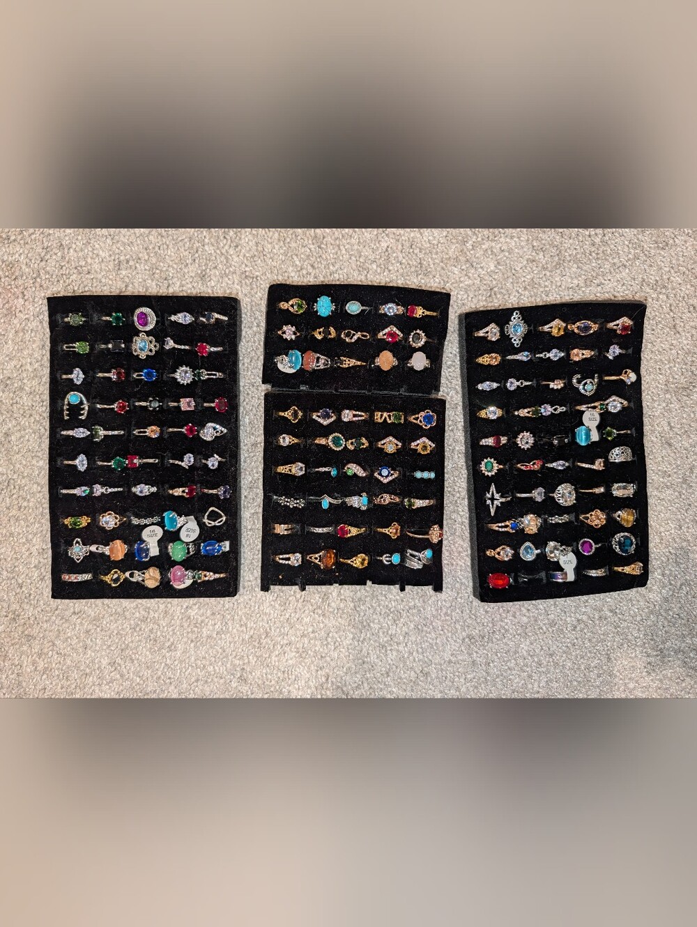 150 Assorted Women’s Fashion Rings - Multicolor Gemstone Styles